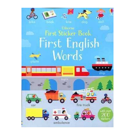 First English Words First sticker books