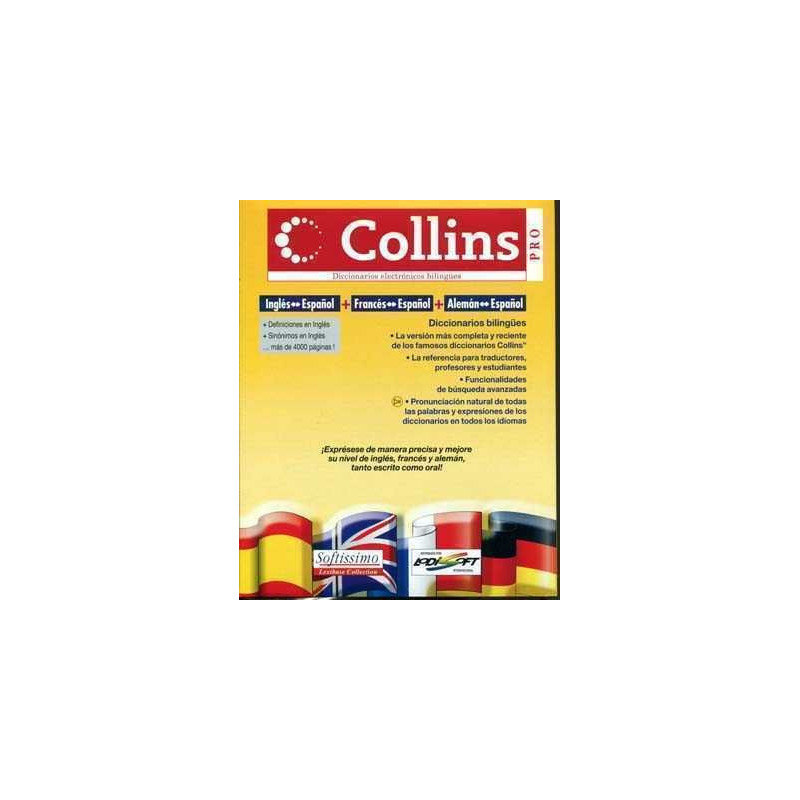 Diccionario Collins Pro Multilingue Ingles-Español, Frances-Español, Aleman,-Español