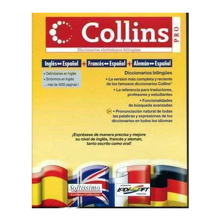 Diccionario Collins Pro Multilingue Ingles-Español, Frances-Español, Aleman,-Español