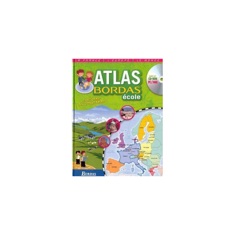 Atlas Bordas Ecole + cd rom pc/mac