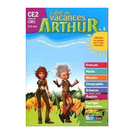 Cahier Vacances Arthur CE2 au CM1