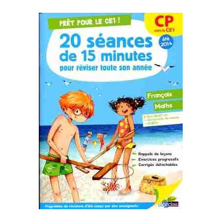 Pret pour le CE1 / 20 seances de 15 minutes CP ( francais - maths )