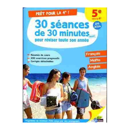 Pret pour le 4º / 20 seances de 30 minutes 5º ( francais - maths - anglais)