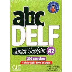 ABC Delf A2 Junior scolaire + dvd audio video +corrige 200 exercices  + livre web