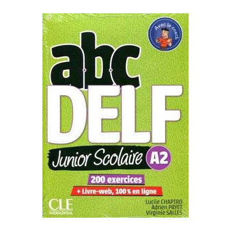 ABC Delf A2 Junior scolaire + dvd audio video +corrige 200 exercices  + livre web