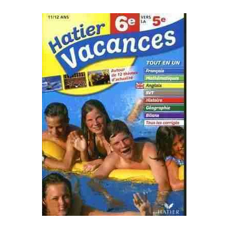 Hatier Vacances 6eme