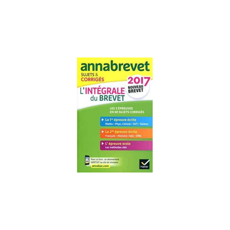 Annabrevet l Integrale Brevet 2017