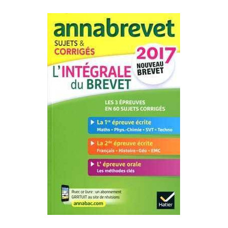 Annabrevet l Integrale Brevet 2017