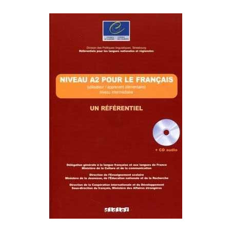 Referentiel : Niveau A2 pour le Français + cd audio