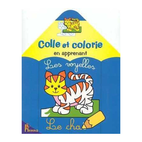 Colle et Colorie en Apprenant : Les Voyelles