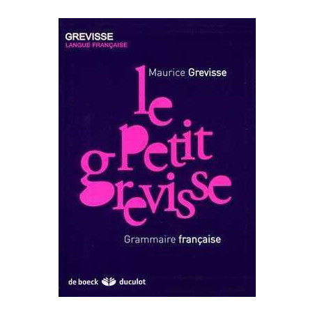 Petit Grevisse Grammaire Française