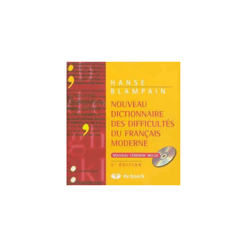 Nouveau Dictionnaire des Difficultes du Francais Moderne + cd rom