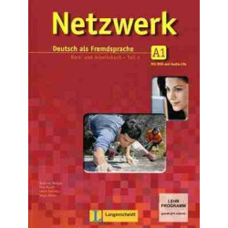 Netzwerk A1-Teil 1 Kursbuch +  Arbeitsbuch + cd audio + DVD