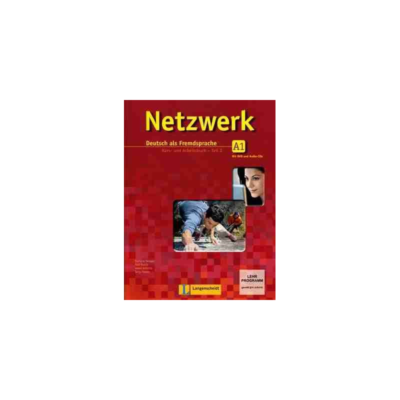 Netzwerk A1 Teil 2 Kursbuch +  Arbeitsbuch + cd audio + DVD