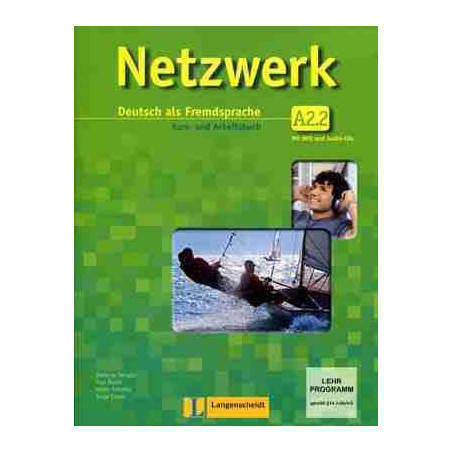 Netzwerk A2-Teil 2 Kursbuch +  Arbeitsbuch + cd audio + DVD