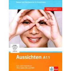 Aussichten A1,1 Kursbuch + Arbeistbuch + 2 Cd audio + Dvd + Losungen