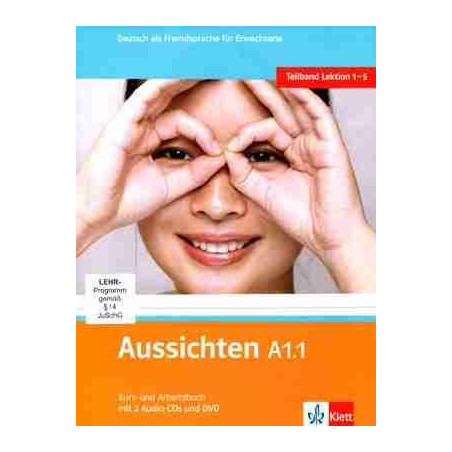 Aussichten A1,1 Kursbuch + Arbeistbuch + 2 Cd audio + Dvd + Losungen