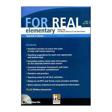 For Real Elementary A1 - A2 Teacher  s + Cd Audio ( 3 )