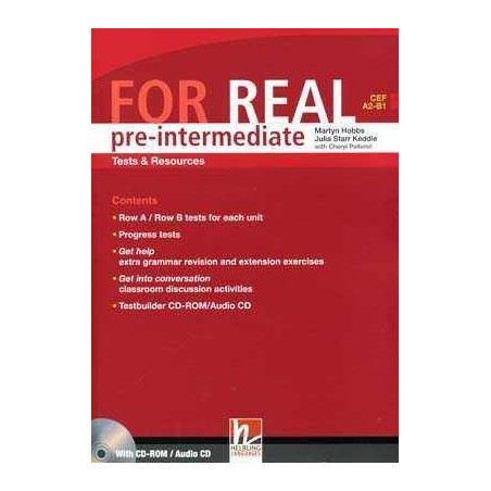 For Real Pre Intermediate A2-B1 Test and Resources + CD Rom