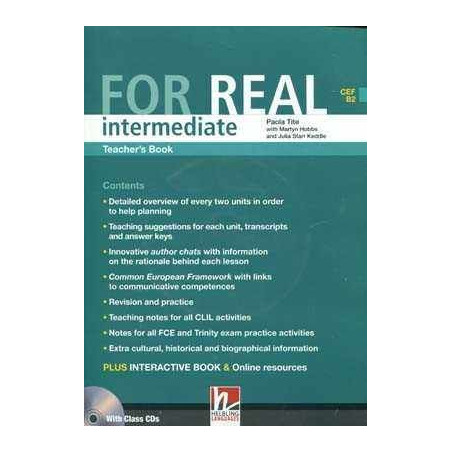 For Real Intermediate B2 Teacher  s + Cd Audio ( 3 )