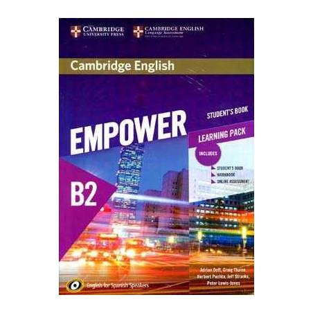 Empower B2 Pack Student+Workbook Spanish Speackers online assessment