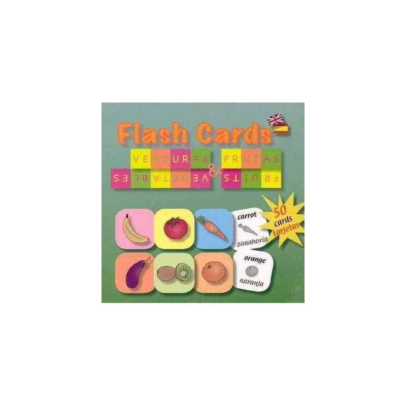 Flash Cards Frutas Verduras Ingles Español (50 tarjetas)