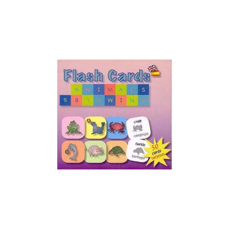 Flash Cards Animales Ingles Español (50 tarjetas)