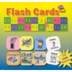 Flash Cards Ocupaciones Sitios Ingles Español (50 tarjetas)