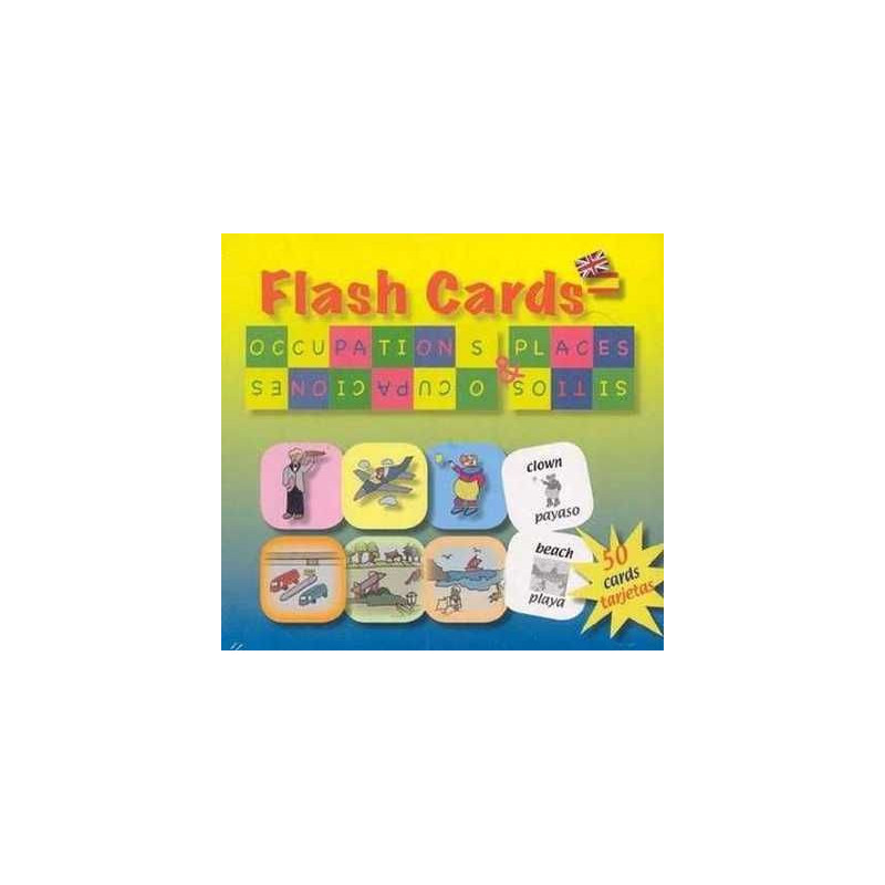 Flash Cards Ocupaciones Sitios Ingles Español (50 tarjetas)