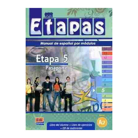 Etapas 5 A2 Pasaporte alumno + ejercicios + cd audio