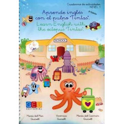 Aprende Ingles con el Pulpo Tintas 1 ep  + Posters + Flascard