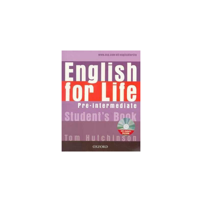 English for Life Pre Intermediate student's book + cd rom /audio