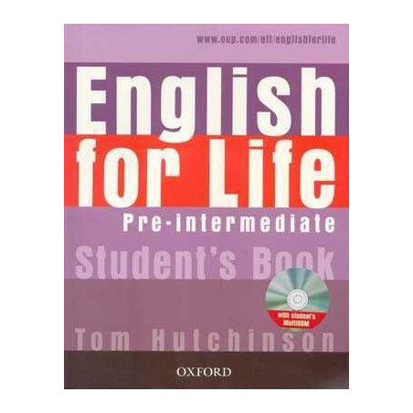 English for Life Pre Intermediate student's book + cd rom /audio