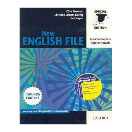 New English File Pre-Intermediate alumno + ejercicios s/k + cd rom/audio