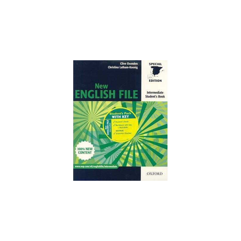 New English File Intermediate students + worbook c/k + cd rom/audio