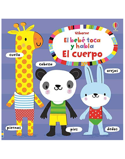 El bebé toca y habla el cuerpo