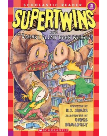 Supertwins : Sneaky, Slimy book Worms level 2