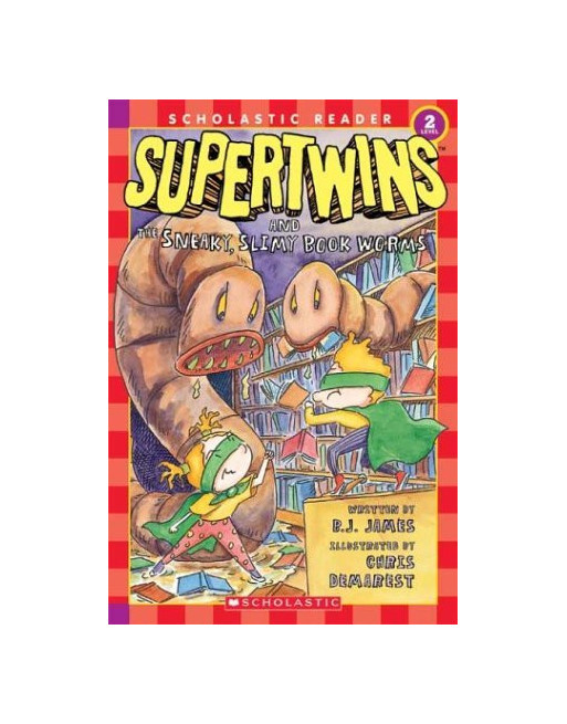 Supertwins : Sneaky, Slimy book Worms level 2