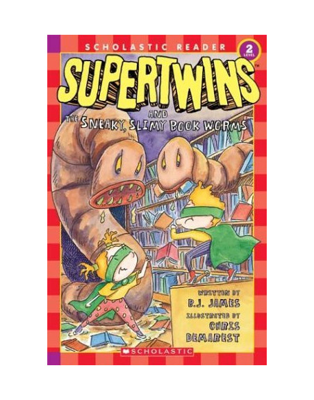 Supertwins : Sneaky, Slimy book Worms level 2