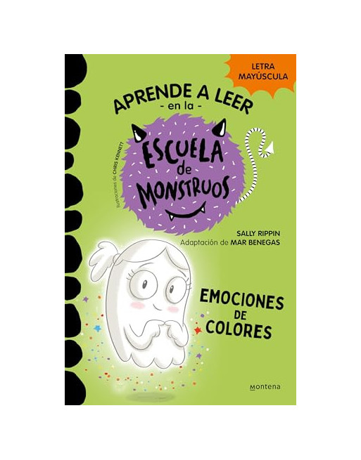 Emociones de colores  en letra mayúscula para aprender a leer