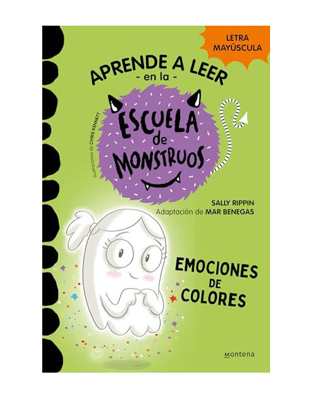 Emociones de colores  en letra mayúscula para aprender a leer