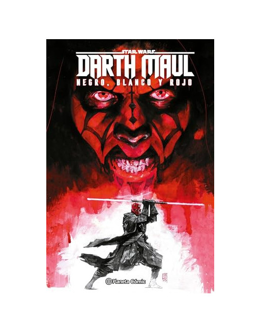 Darth Maul Negro. Blanco y Rojo
