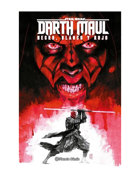 Darth Maul Negro. Blanco y Rojo