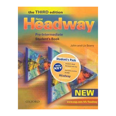 New Headway Pre Intermediate 3ed alumno + ejercicios c/k + cd rom