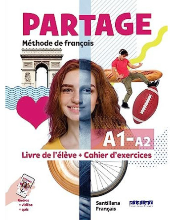 Partage A1-A2, livre+cahier