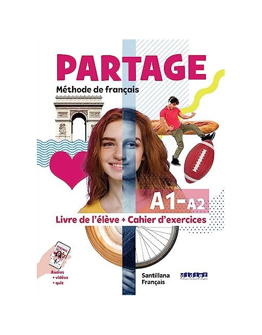 Partage A1-A2, livre+cahier