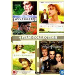 4 Film Collection : Atonement / Pride and Perjudice / Sense and Sensibility / Age of Inocence DVD