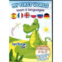 My First Words 5 - 9 aged Cd - rom ( 6 languages )