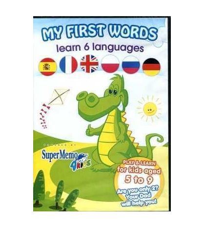 My First Words 5 - 9 aged Cd - rom ( 6 languages )